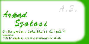 arpad szolosi business card